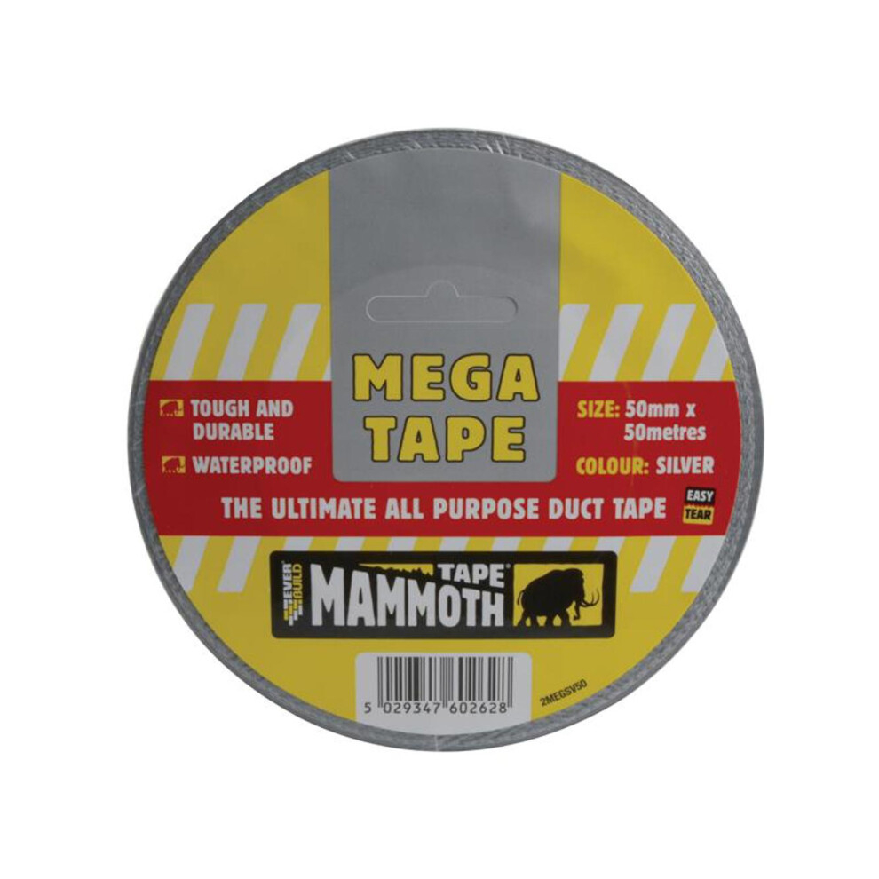 Everbuild Mega All Purpose Tape 50Mm X 50M Silver