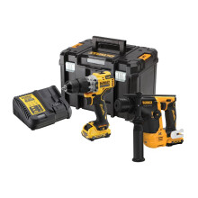 Dewalt DCK2102L2T 12v XR Brushless Twin Kit SDS + Compact Hammer Drill Kit