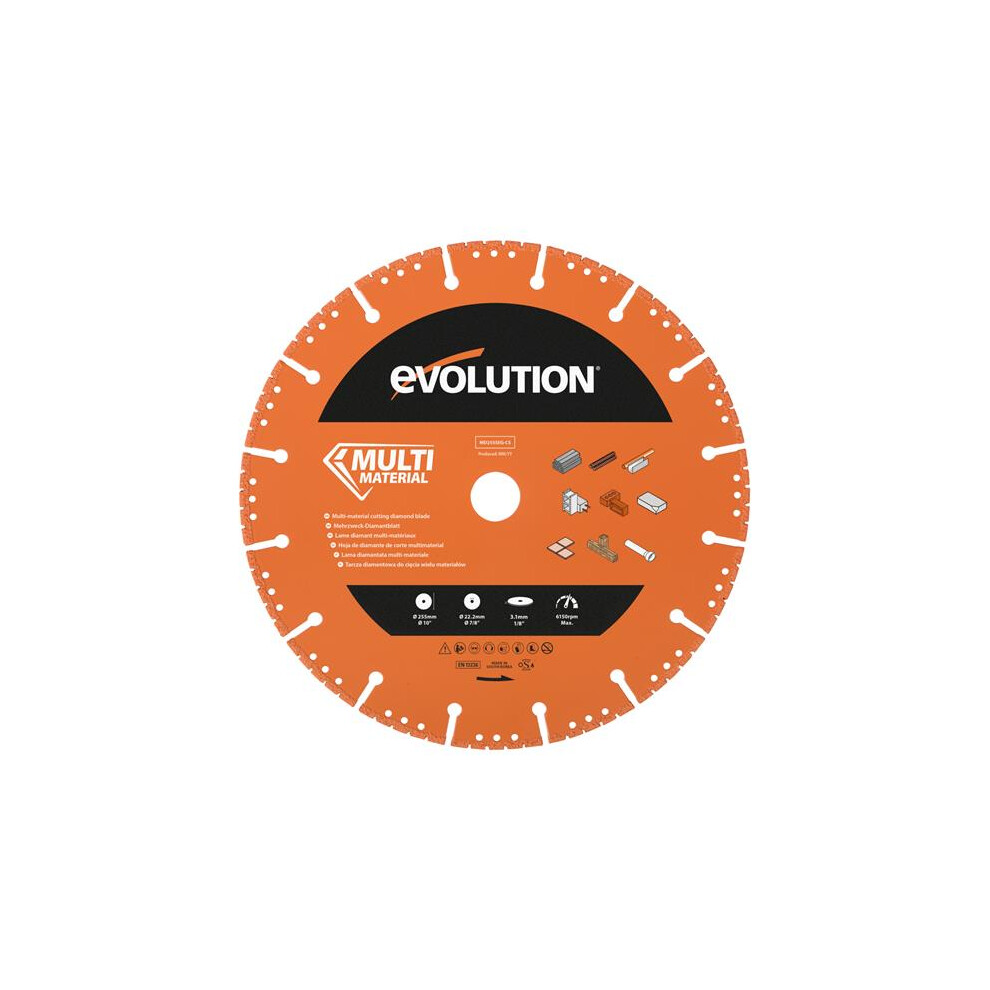 High-Performance Evolution Diamond Demolition Disc Cutter Blade 255Mm X 22.2Mm 849713091598