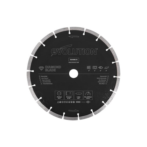 High-Performance Evolution Diamond Blade 255mm for Concrete and Masonry Cutting