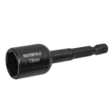 Faithfull  Magnetic Impact Nut Driver 13mm x 1/4in Hex FAISBMNUT13I