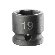 Facom 6-Point Stubby Impact Socket 1/2in Drive 19mm