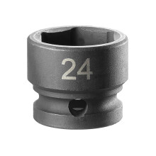 Facom 6-Point Stubby Impact Socket 1/2in Drive 24mm