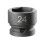 Facom Facom 6-Point Stubby Impact Socket 1/2in Drive 24mm 1