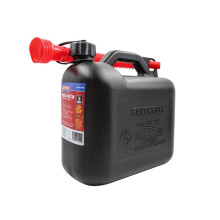 Faithfull 5 Litre Black Plastic Fuel Can for Safe and Secure Fuel Storage