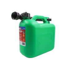 Highly Durable 5 Litre Green Plastic Fuel Can for Safe Fuel Storage and Transport
