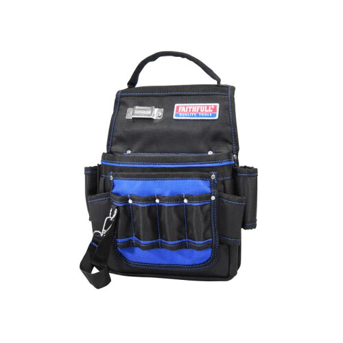 Faithfull Durable Faithfull Electricians Tool Pouch - 2100D Nylon with Multiple Tool Slots