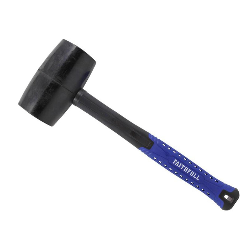 Faithfull Fibreglass Rubber Mallet Hammer 32Oz Fairmbf32 Black