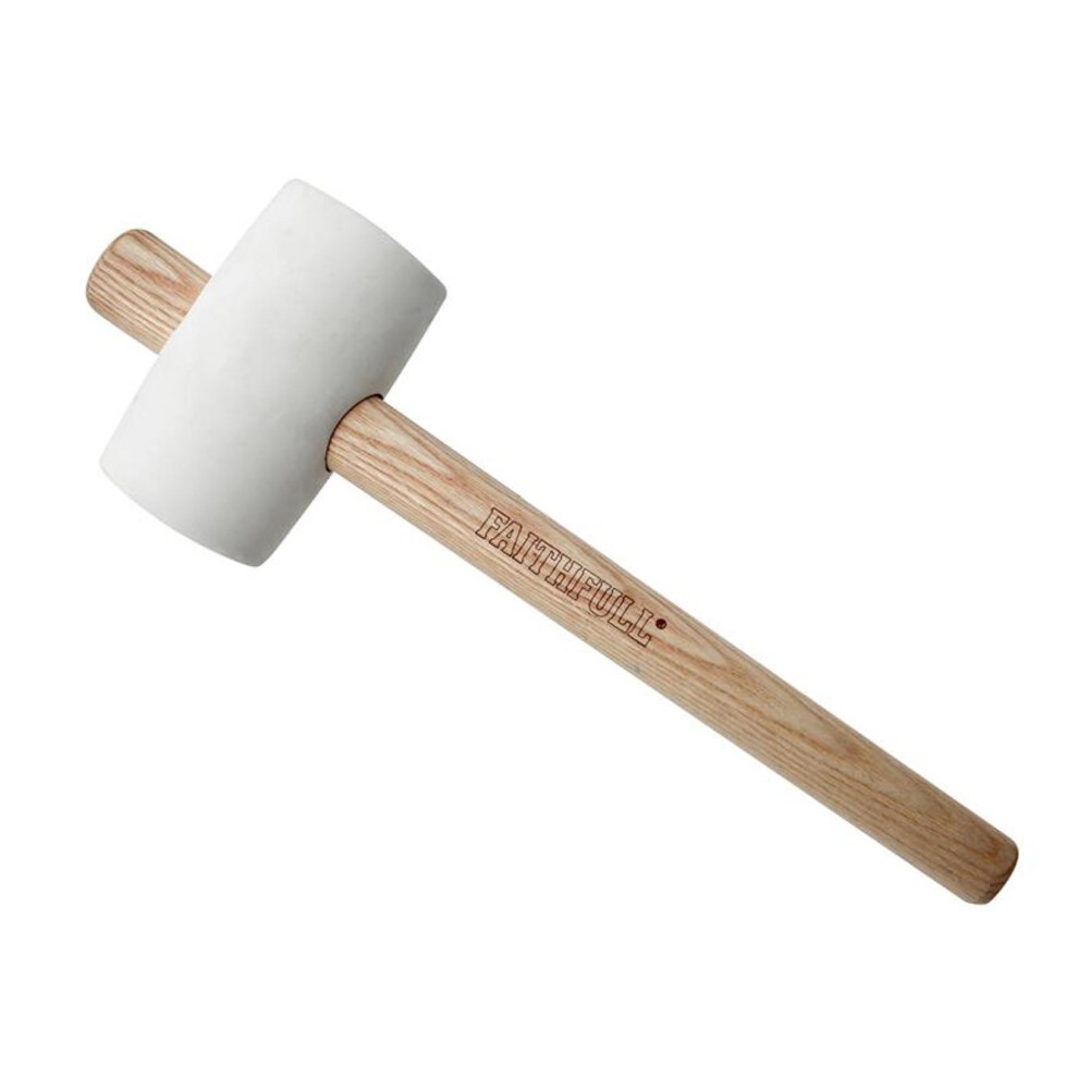 Faithfull FSC White Rubber Mallet 16oz FAIRMWF16FSC-image-OPC-PJZRKQ2-NEW