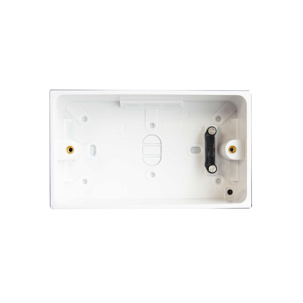 Durable Dencon 2-Gang Pattress Box With Earth - 45Mm For Reliable Electrical Installations 5050423202975