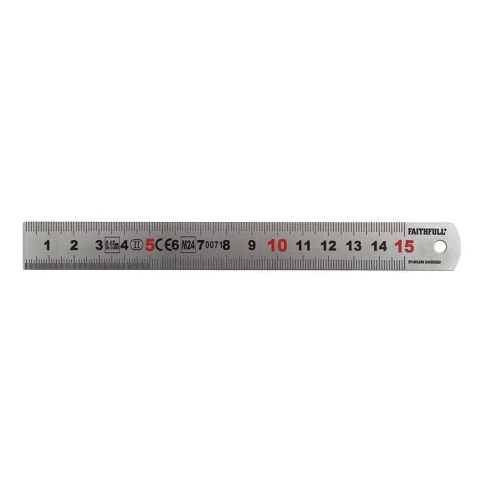 Faithfull Matt Silver Measuring Rule 150mm FAIRUL150MS-image-OPC-PJZRM8R-NEW