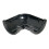 FloPlast Half Round 75mm Gutter 90 Degree Angle Black 1
