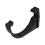 FloPlast Half Round 75mm Gutter Fascia Bracket Black 1