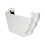 FloPlast Niagara External Left Hand Stopend White 1
