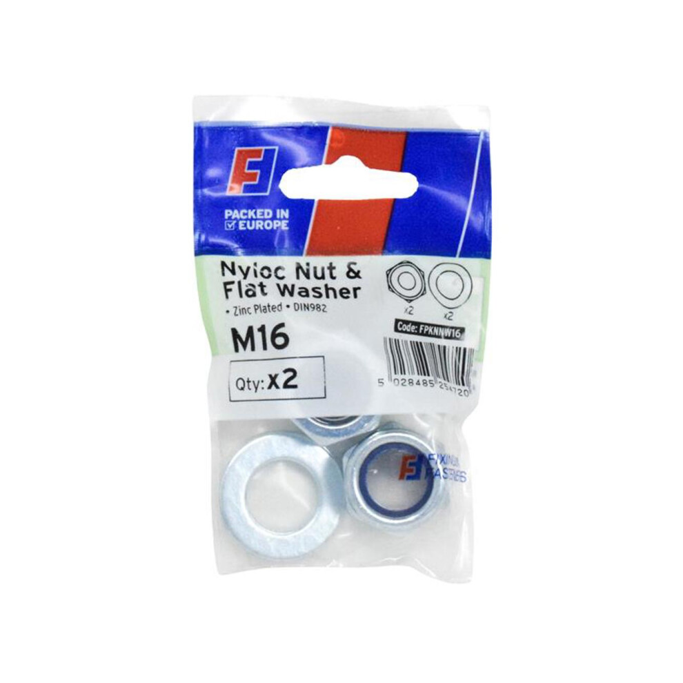 Forgefix Fpknnw16 Nyloc Nut & Washer M16 Forgepack 2 Forfpknnw16