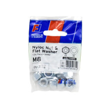 ForgeFix FPKNNW8 Nyloc Nut & Washer M8 ForgePack 12 FORFPKNNW8