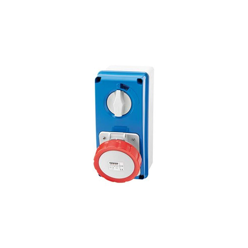 Gewiss Gw66208n Ip67 Vertical Socket-Outlet With Rotary Switch For Industrial Use 8011564741218