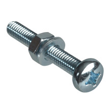 Forgefix M6 x 40mm Pozi Compatible Pan Head Machine Screws - Pack of 20 for DIY Projects