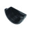 FloPlast Half Round 75mm Gutter External Stop End Black 1