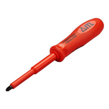 Premium Insulated Slotted Pozidriv Screwdriver 100mm x 6mm PZ2 for Safe Electrical Work