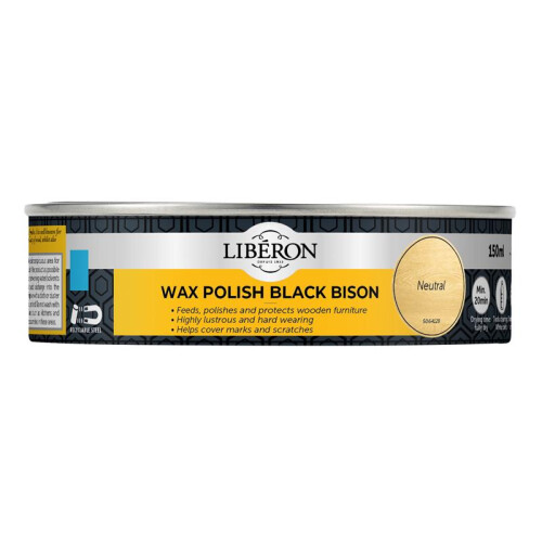 Liberon Black Bison Wax Paste Neutral 150ml - Premium Wood Care Solution