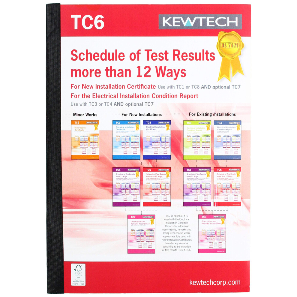 Kewtech Comprehensive Test Results Book for Electrical Testing Equipment-image-OPC-PJZRQQ2-NEW