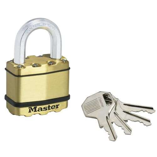 Master Lock Master Lock Excell Brass Finish 50Mm Padlock 4-Pin 2