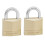 Master Lock Master Lock 130EURT Solid Brass 30mm Padlock 4-Pin - Keyed Alike x 2 MLK130T 1