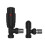 Pro Plus Angled TRV with Lockshield 15mm - Premium All Black Radiator Valve 1