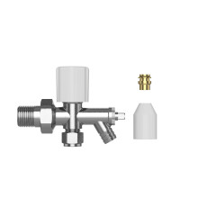 Pro Classic Angled Manual Radiator Valve with Drain-off 8/10mm