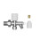Pro Classic Angled Manual Radiator Valve with Drain-off 8/10mm 1