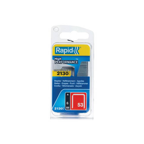 Rapid Rapid 5000741 53/6B 6mm Galvanised Staples (Pack 2000) RPD5000741
