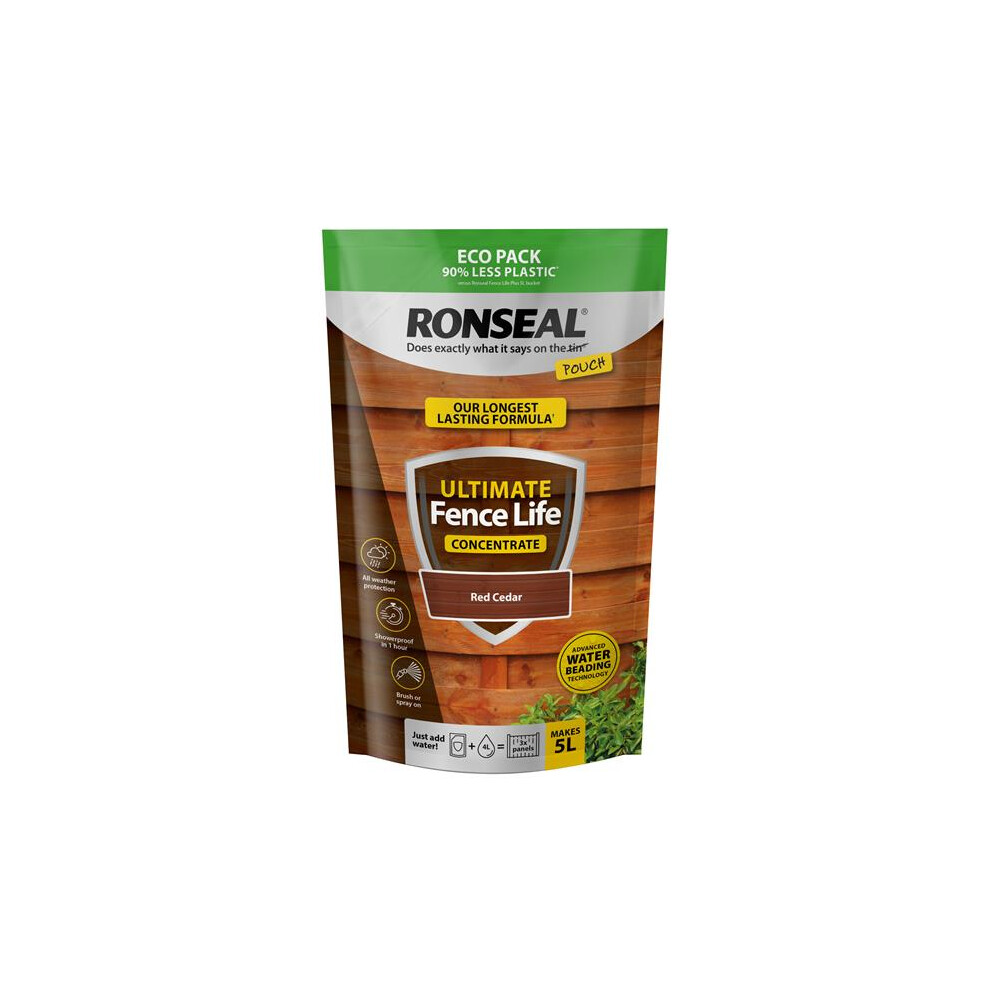 Ronseal Ultimate Fence Life Concentrate - 950Ml - Red Cedar