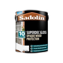 Sadolin 5028852 Superdec Opaque Wood Protection Super White Gloss 5 litre SAD5028852