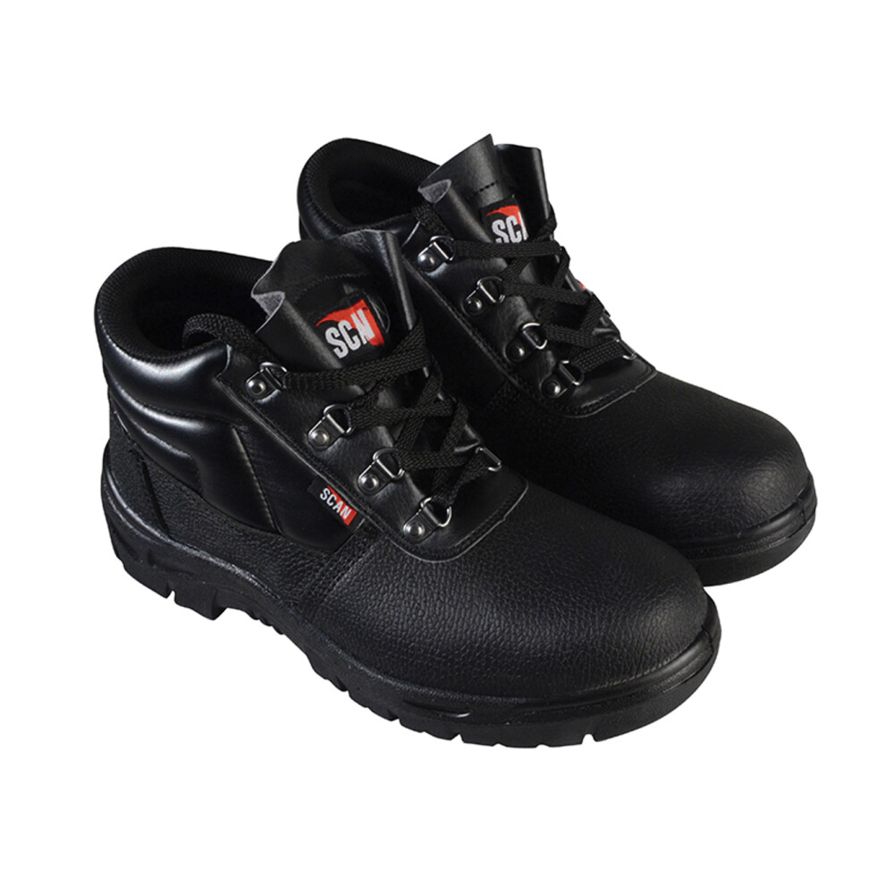 Scan Jc-B917 4 D-Ring Chukka Safety Boots Black Uk 4 Eur 37 Scafwchuk4 5023969013114