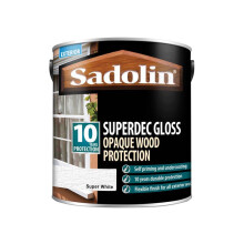 Sadolin Superdec Opaque Wood Protection Super White Gloss 2.5 litre