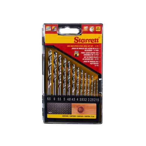 Starrett Starrett HSS Split Point Drill Bit Set, 13 Piece