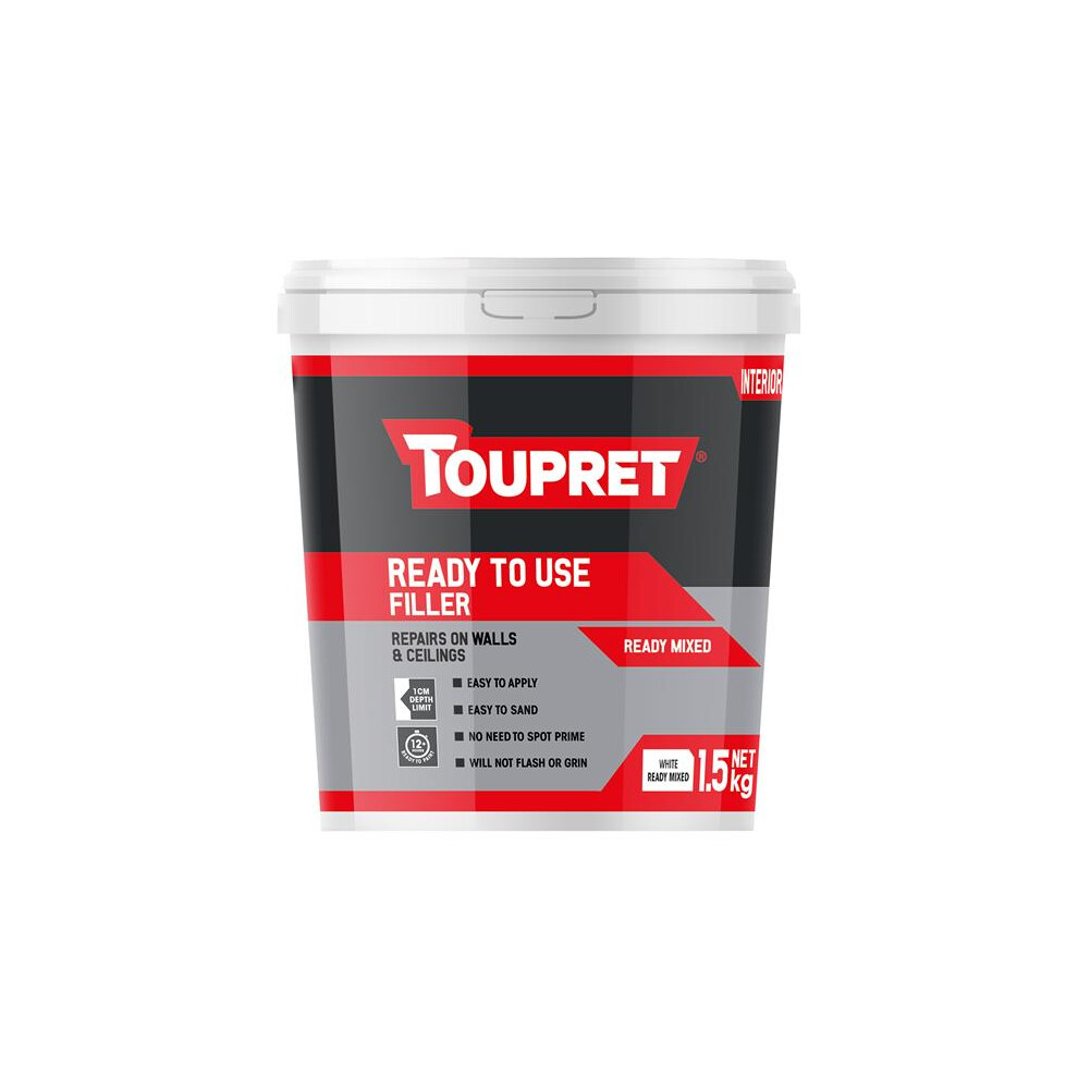 Toupret Ready Mixed Interior Filler - 1.5Kg 3178310018873
