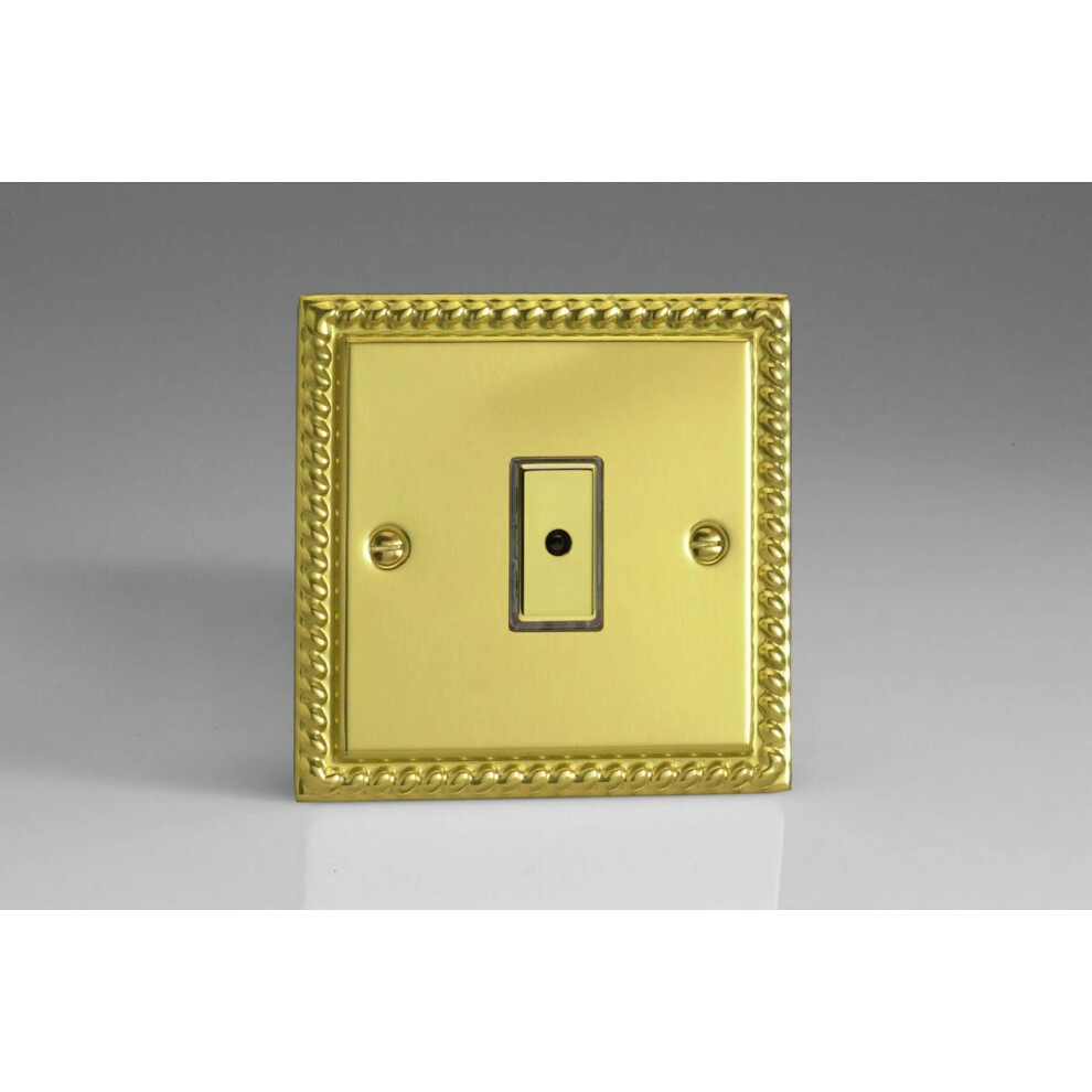 Varilight 1-Gang 1-Way Remote/Tactile Touch Control Master Led Dimmer 1 X 0-100W (Max 10 Leds) Georgian Brass Jge101 5021575542127