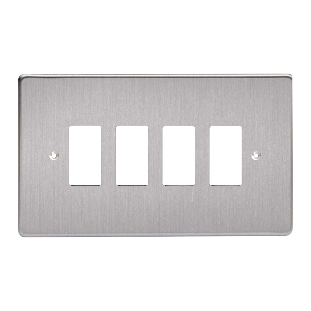 Varilight 4-Gang Grid Plate (Twin Plate) 5021575193756