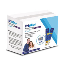 Trister Blood Glucose Test Strips 50's TS 376BGT | Diabetic Sugar Test Strips for Trister Glucometer, Accurate Home Testing, Easy to Use