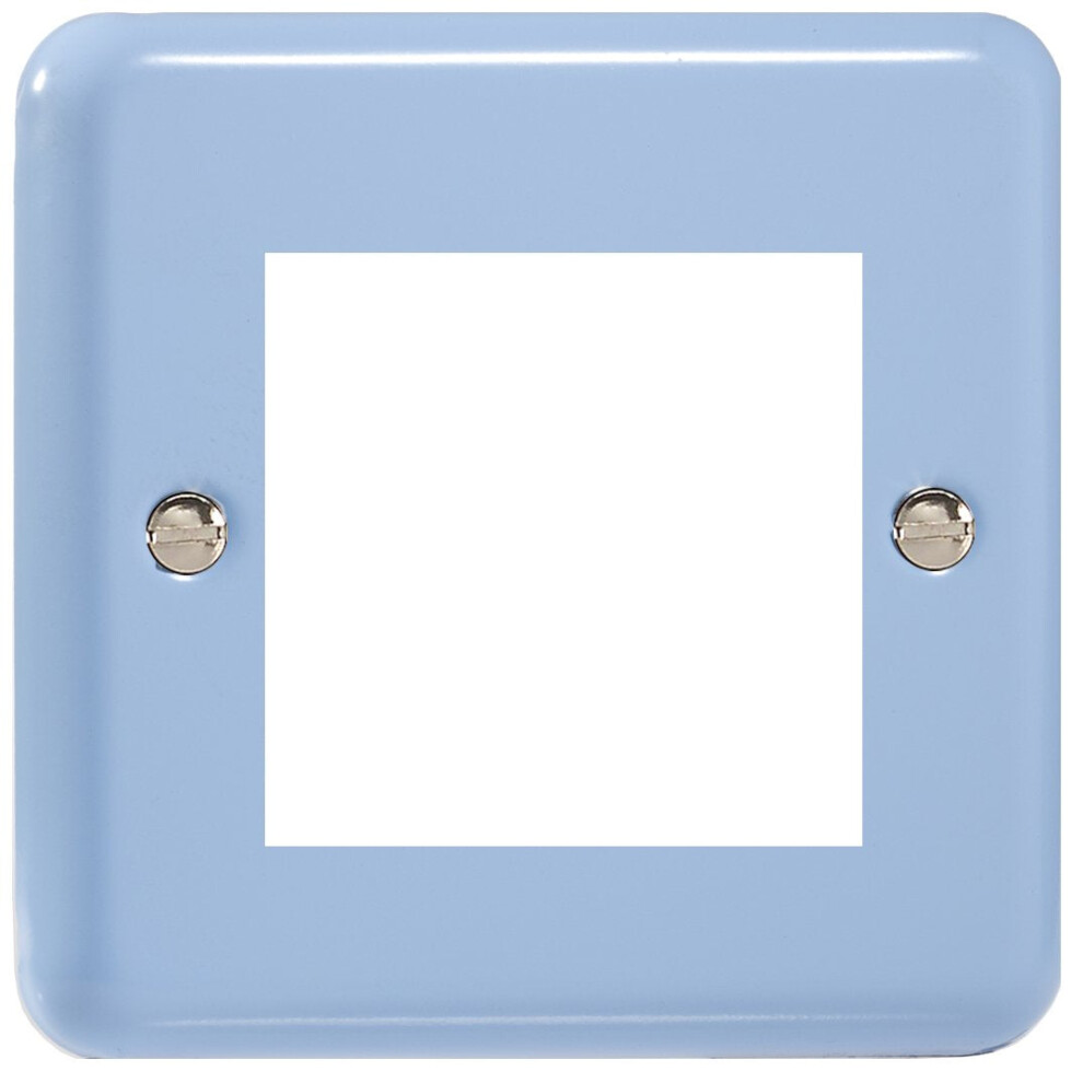 Varilight Single Size Data Grid Face Plate For 2 Data Modules, Classic Lily Duck Egg Blue Xyg2.db 5021575216035