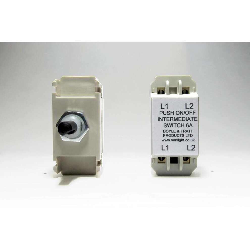Varilight Intermediate Push-On/Off Switch Module Dummy Dimmer 6A Replacement Intermediate Push-On/Off 5021575996968