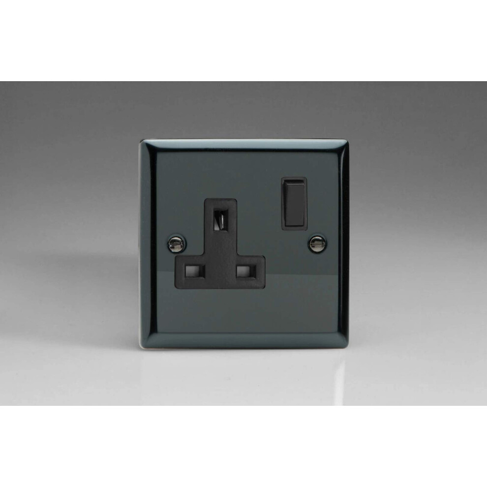 Varilight 1-Gang 13A Double Pole Switched Socket Iridium 5021575770315