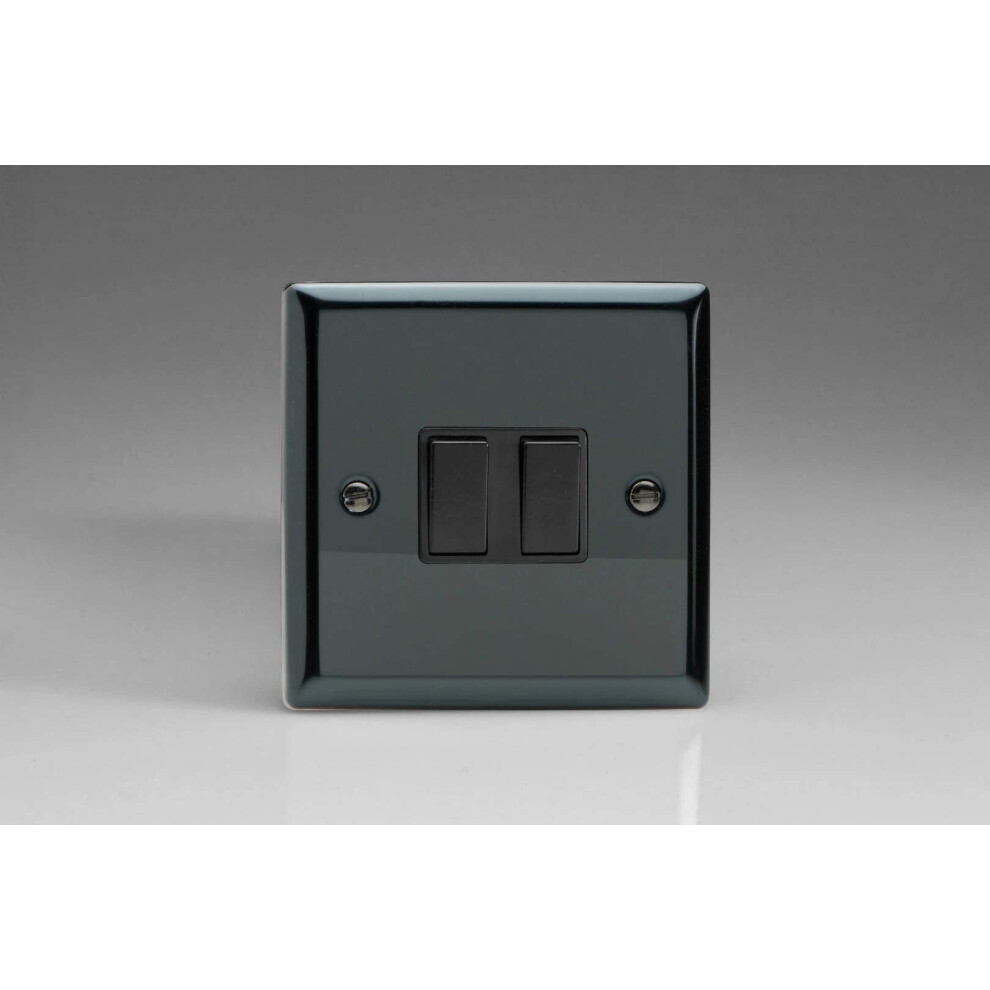 Varilight 2-Gang 10A 1- Or 2-Way Rocker Switch Iridium 5021575770117