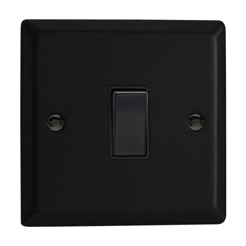 Varilight 1-Gang 20A Double Pole Rocker Switch Matt Black