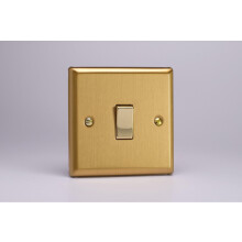 Varilight 1-Gang 10A 1- or 2-Way Rocker Switch Brushed Brass