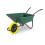 90L Green Polypropylene Wheelbarrow - Puncture Proof 3