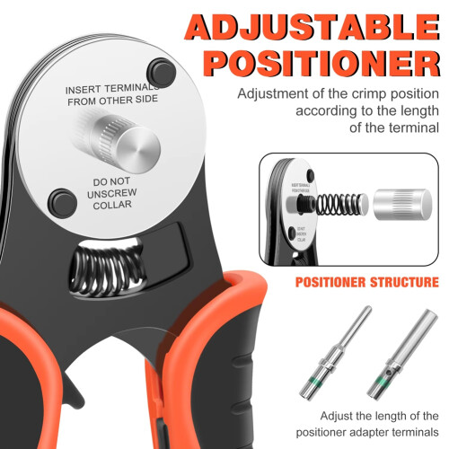 Mini alicate de crimpagem manual com 8 pinos de impressão para conector Deutsch 1