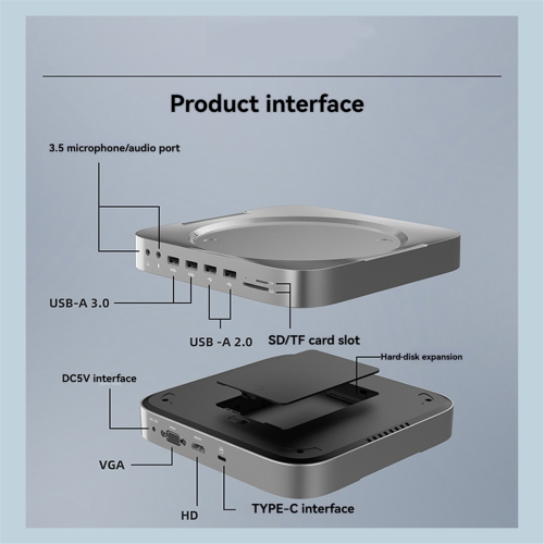 12 i 1 Hub SSD USB C Dock HD Harddisk Dockingstation med HDD-boks 2